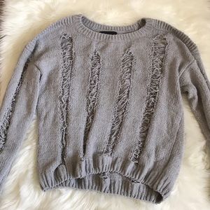 Gray cutout sweater (tags still on)